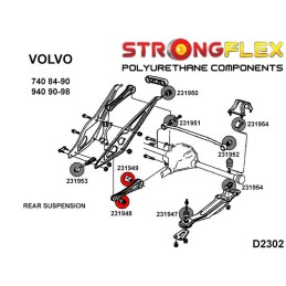 Silentblocs des tiges de couple arrière, Volvo 740, 760, 780, 940, 960 740 (84-92)