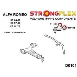 P011191B : Silentblocs des triangles de suspension supérieurs avant pour Alfa Romeo 147, Alfa 156, Alfa 166, Alfa GT 147 (00-10)