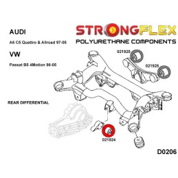 P021924A : Support de différentiel arrière - douille avant SPORT pour Audi A6 C5 97-05 Quattro & Allroad, Volkswagen Passat B5 9