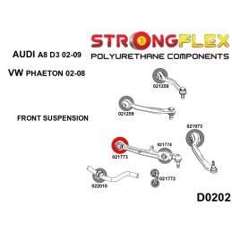 P021773A : Douilles intérieures de bras inférieurs avant SPORT pour Audi A6 C6, A8 D3, VW Phaeton C6 (04-11) Quattro & Allroad