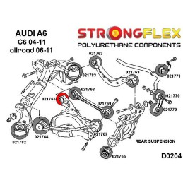 P021765A : Bras inférieurs arrière bagues arrière SPORT pour Audi A6 C6, Audi RS6 C6 (04-11) Quattro & Allroad