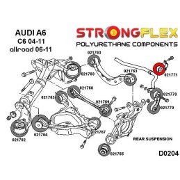 P021771A : Bagues de barre antiroulis arrière SPORT pour Audi A6 C6, A8 D2 C6 (04-11) Quattro & Allroad