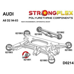P021991B : Différentiel arrière - douille avant pour Audi A8 D2/D3, VW Phaeton D2 (94-03)