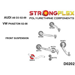 P022010B : Bagues de la barre antiroulis avant pour Audi A8 D3, VW Phaeton D3 (02-09)