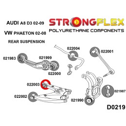 P022003A : Bras inférieurs arrière - bagues arrière SPORT pour Audi A8 D3, VW Phaeton D3 (02-09)
