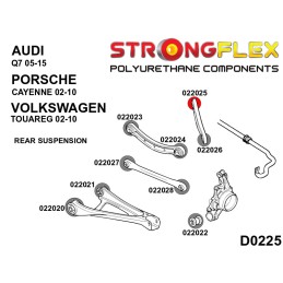 P022025A : Douilles de bras supérieurs arrière - intérieur SPORT pour Audi Q7, Porsche Cayenne, VW Touareg 4L (05-15)