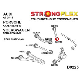 P022026A : Douilles de bras supérieurs arrière - extérieur SPORT pour Audi Q7, Porsche Cayenne, VW Touareg 4L (05-15)