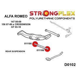 P011186B : Douilles de bras de liaison arrière pour Alfa 147, 156, GT 147 (00-10) Type 937