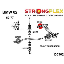 P031981A : Silentblocs des bras avant SPORT pour BMW 02 02 (62-77)