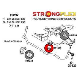 P031526B : Silentblocs des bras de suspension avant pour BMW Série 1, Série 3, Z4 E89, X1 E84 E81 E82 E87 E88