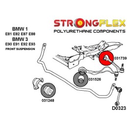 P031739A : Silentblocs des bras avant SPORT, BMW Serie 1, Serie 3, Z4 E89 E81 E82 E87 E88