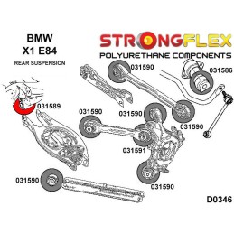 P031589A : Bagues de bras latéraux inférieurs arrière au châssis SPORT pour BMW Serie 1, Serie 3, X1 E81 E82 E87 E88